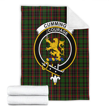 Cumming Hunting Tartan Blanket with Family Crest