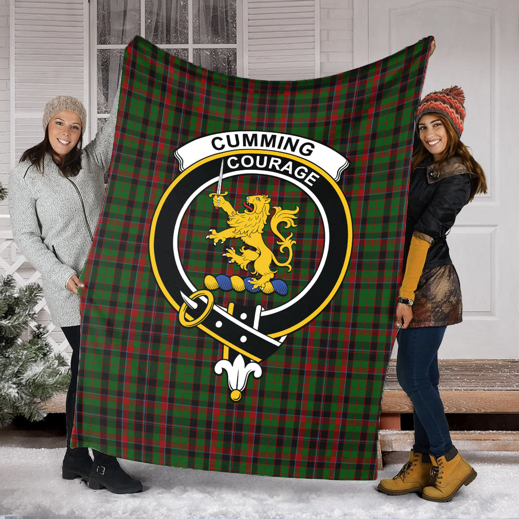 cumming-hunting-tartab-blanket-with-family-crest