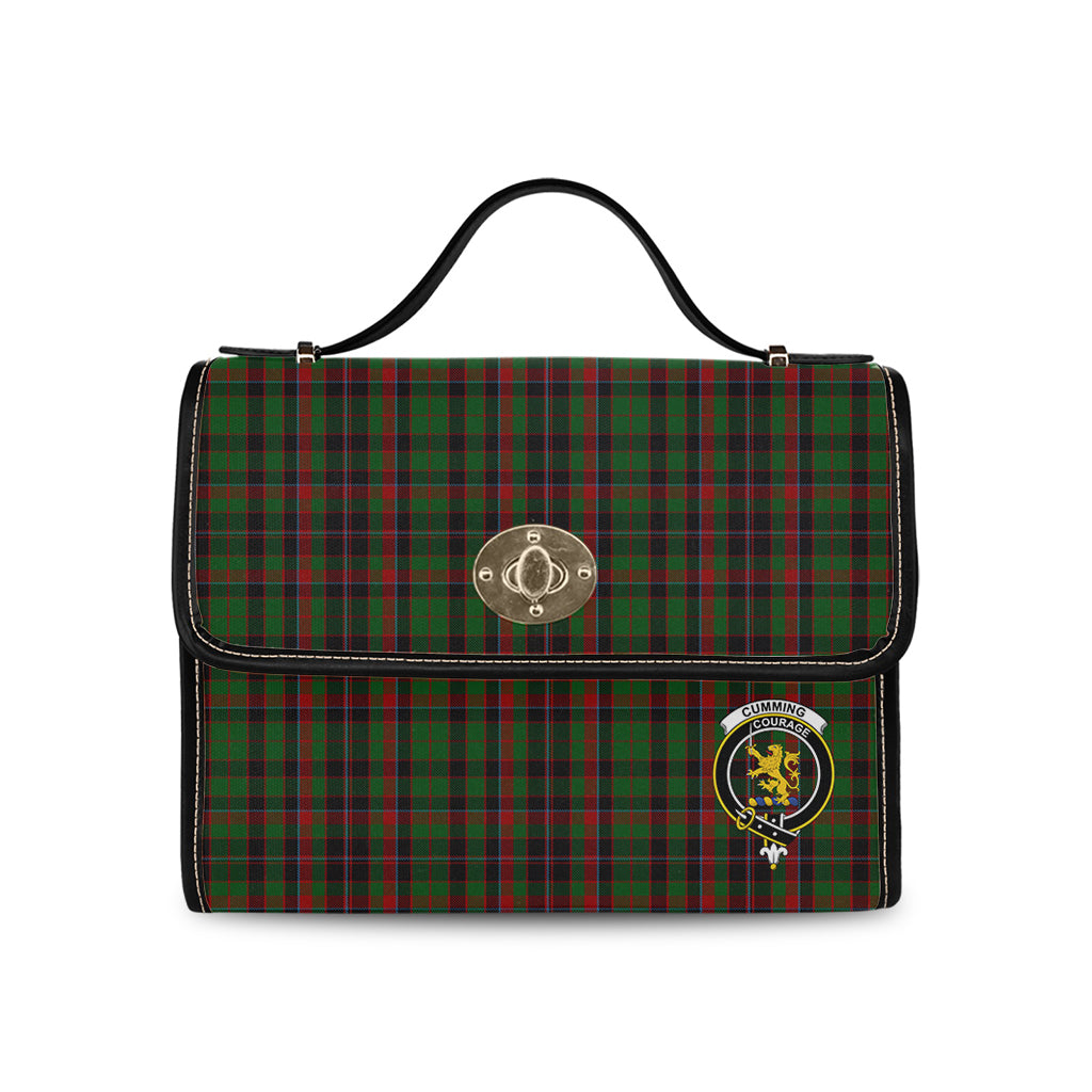cumming-hunting-tartan-leather-strap-waterproof-canvas-bag-with-family-crest