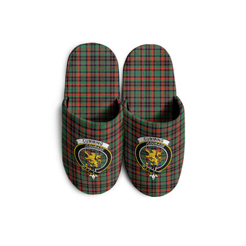 Cumming Hunting Ancient Tartan Home Slippers with Family Crest