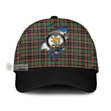 Cumming Hunting Ancient Tartan Classic Cap with Family Crest In Me Style