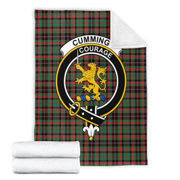 Cumming Hunting Ancient Tartan Blanket with Family Crest