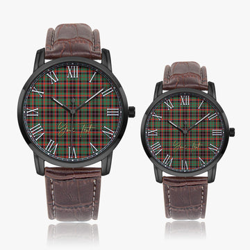 Cumming Hunting Ancient Tartan Personalized Your Text Leather Trap Quartz Watch