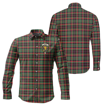 Cumming Hunting Ancient Tartan Long Sleeve Button Up Shirt with Family Crest