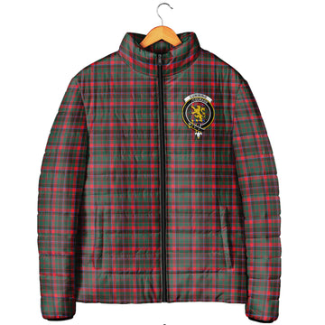 Cumming Hunting Modern Tartan Padded Jacket with Family Crest