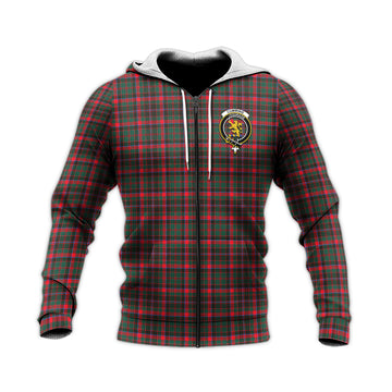 Cumming Hunting Modern Tartan Knitted Hoodie with Family Crest