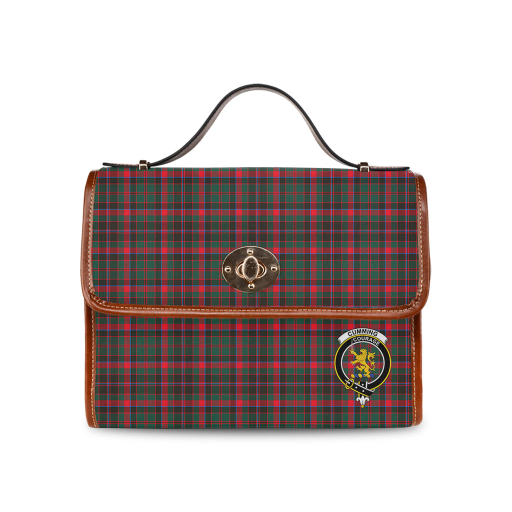 cumming-hunting-modern-tartan-leather-strap-waterproof-canvas-bag-with-family-crest