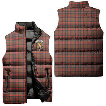 Cumming Hunting Weathered Tartan Sleeveless Puffer Jacket with Family Crest