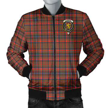 Cumming Hunting Weathered Tartan Bomber Jacket with Family Crest