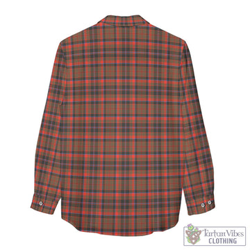Cumming Hunting Weathered Tartan Womens Casual Shirt with Family Crest
