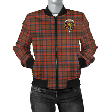 Cumming Hunting Weathered Tartan Bomber Jacket with Family Crest