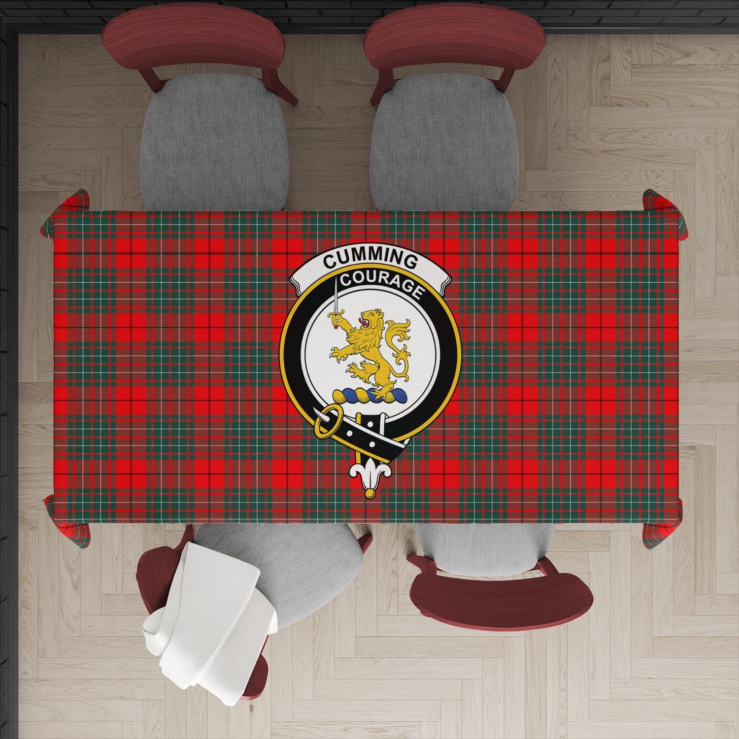 cumming-modern-tatan-tablecloth-with-family-crest