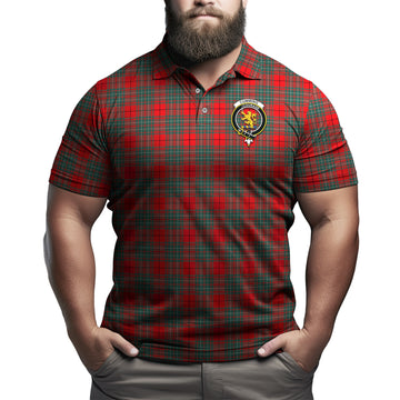 Cumming Modern Tartan Men's Polo Shirt with Family Crest