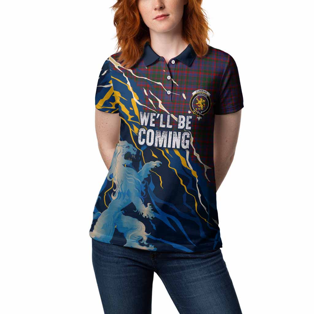 Cumming Scotland Tartan Women Polo Shirt WC2026 Football - We'll Be Coming