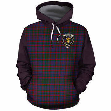 Cumming Tartan Accent Cotton Hoodie with Family Crest