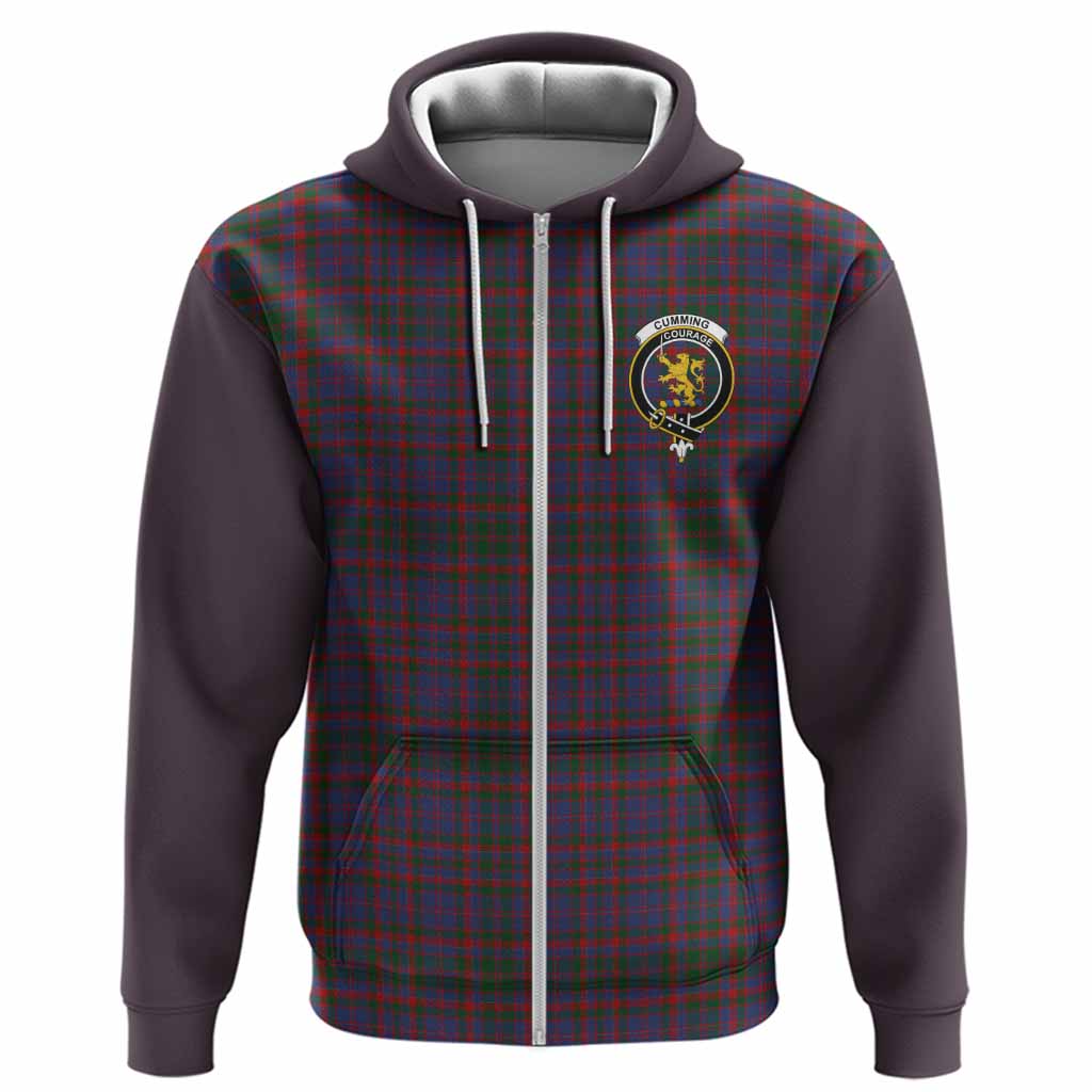 Cumming Tartan Accent Hoodie with Family Crest