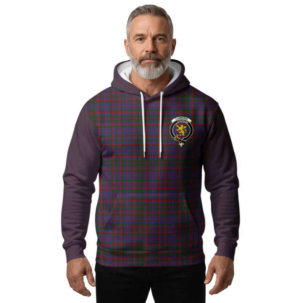 Cumming Tartan Accent Hoodie with Family Crest