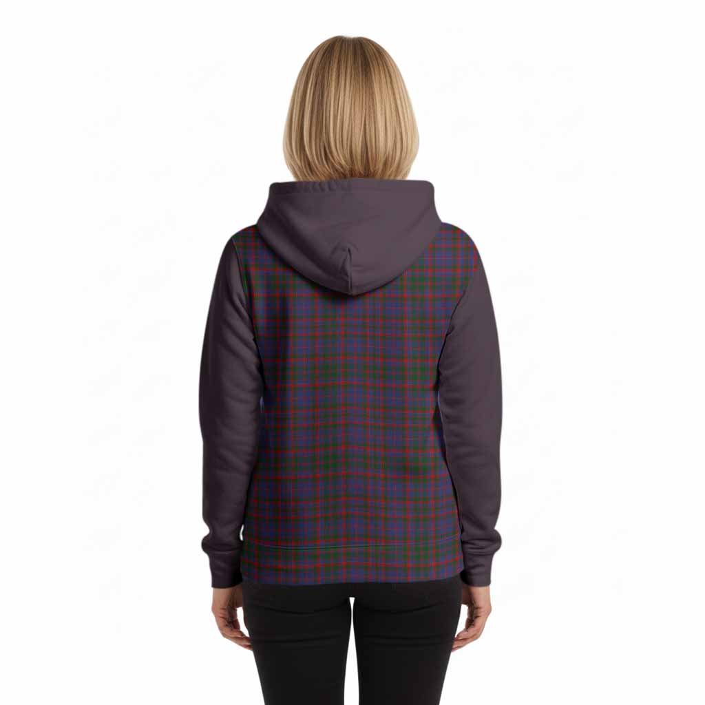 Cumming Tartan Accent Hoodie with Family Crest