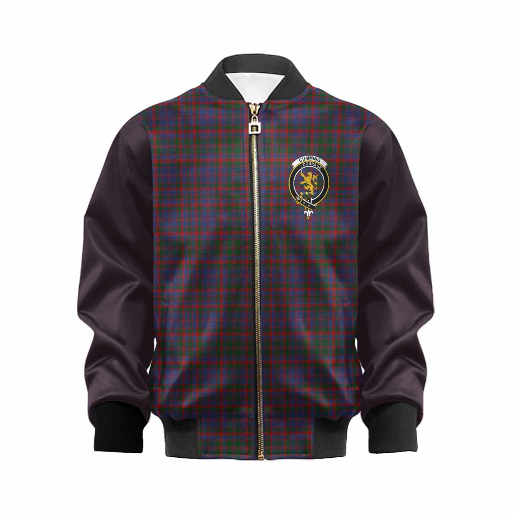 Cumming Tartan Accent Kid Bomber Jacket with Family Crest