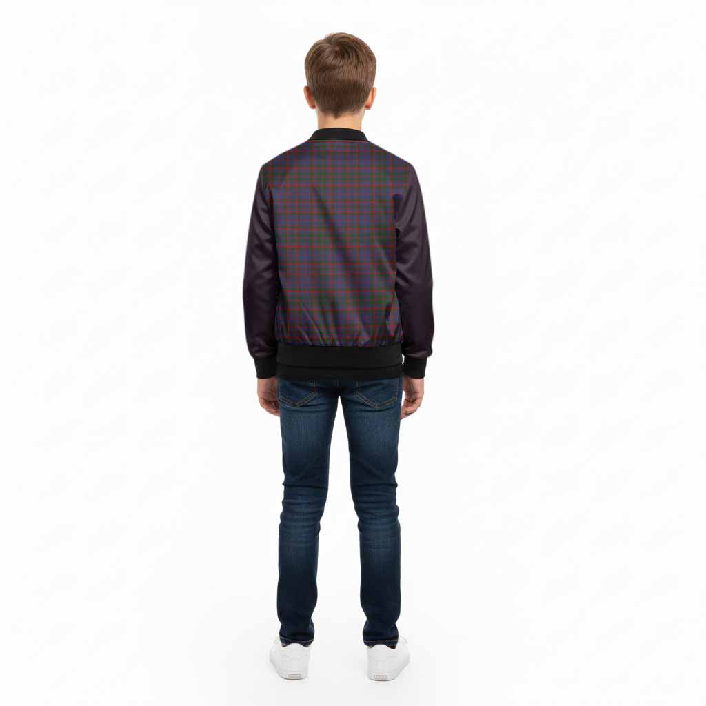 Cumming Tartan Accent Kid Bomber Jacket with Family Crest