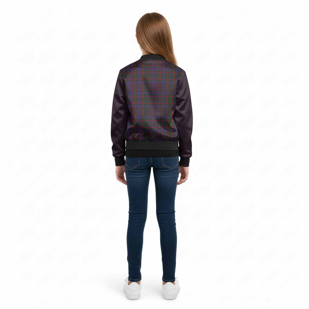 Cumming Tartan Accent Kid Bomber Jacket with Family Crest
