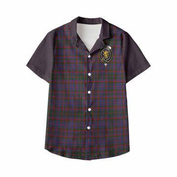 Cumming Tartan Accent Kid Hawaiian Shirt with Family Crest