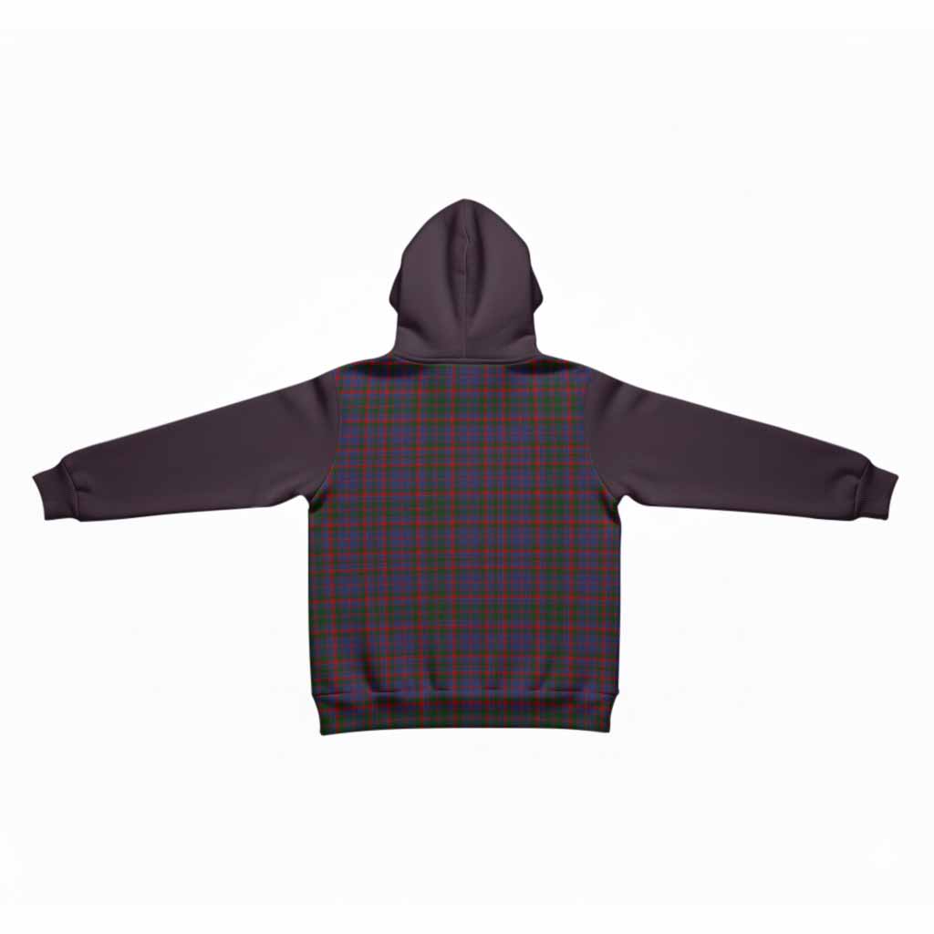 Cumming Tartan Accent Kid Hoodie with Family Crest