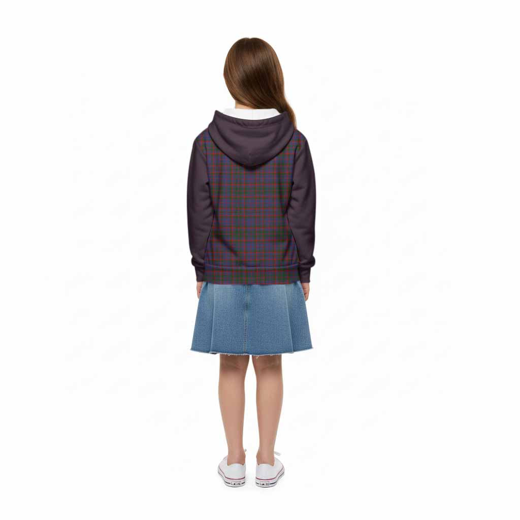 Cumming Tartan Accent Kid Hoodie with Family Crest