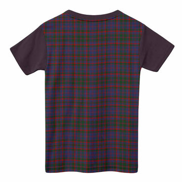 Cumming Tartan Accent Kid T-shirt with Family Crest