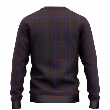 Cumming Tartan Accent Knitted Sweater with Family Crest