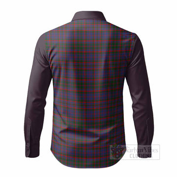 Cumming Tartan Accent Long Sleeve Button Shirts with Family Crest