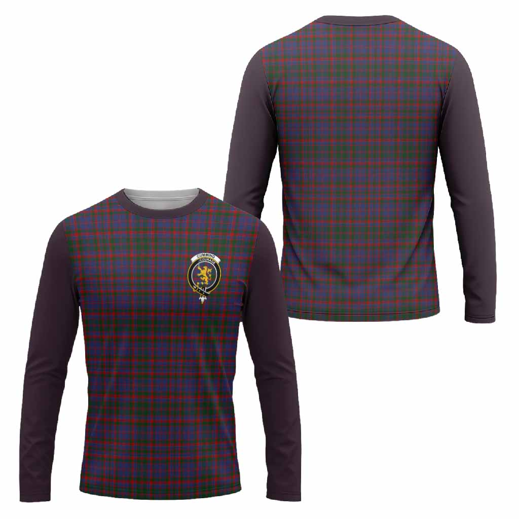 Cumming Tartan Accent Long Sleeve T-Shirt with Family Crest