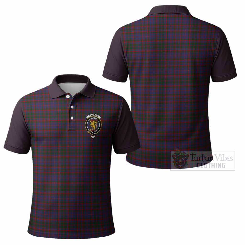 Cumming Tartan Accent Polo Shirt with Family Crest