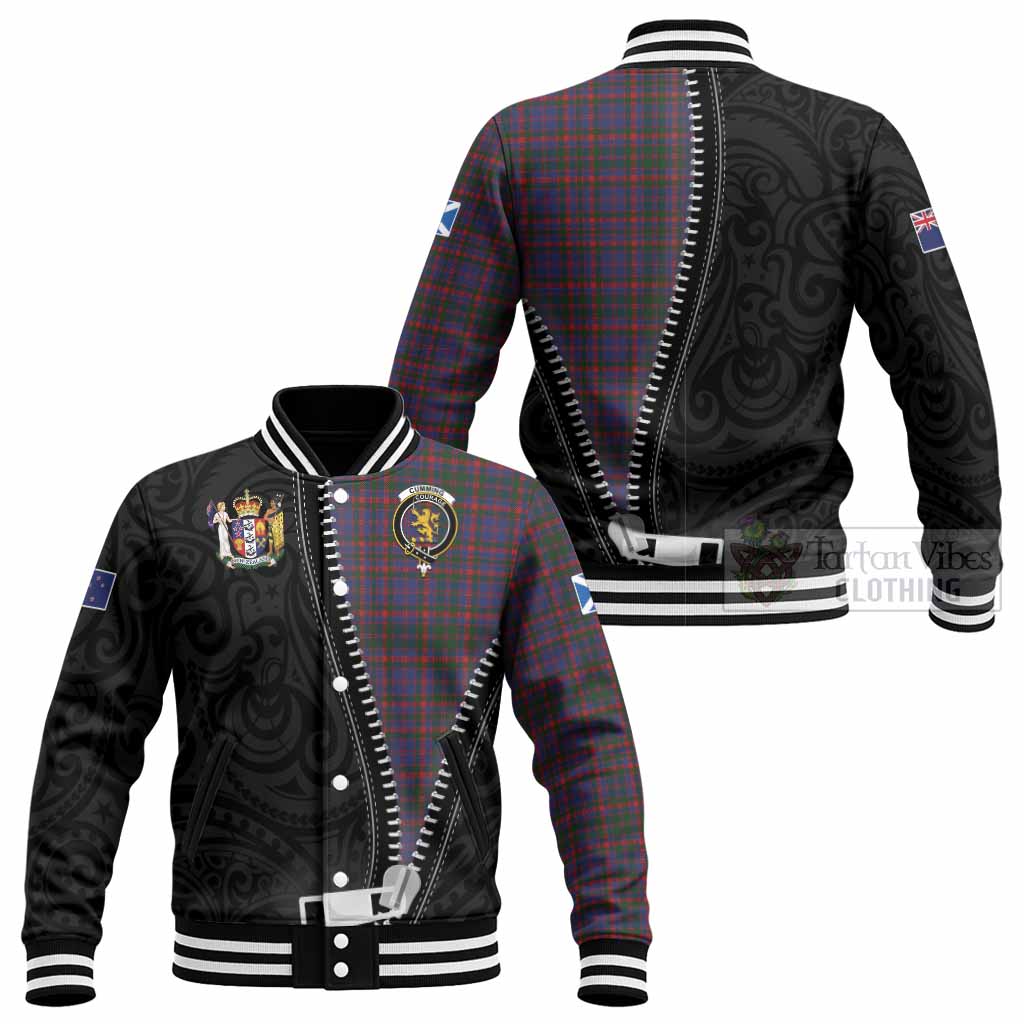 Cumming Tartan Baseball Jacket New Zealand Pattern Unique Zipper Stylized