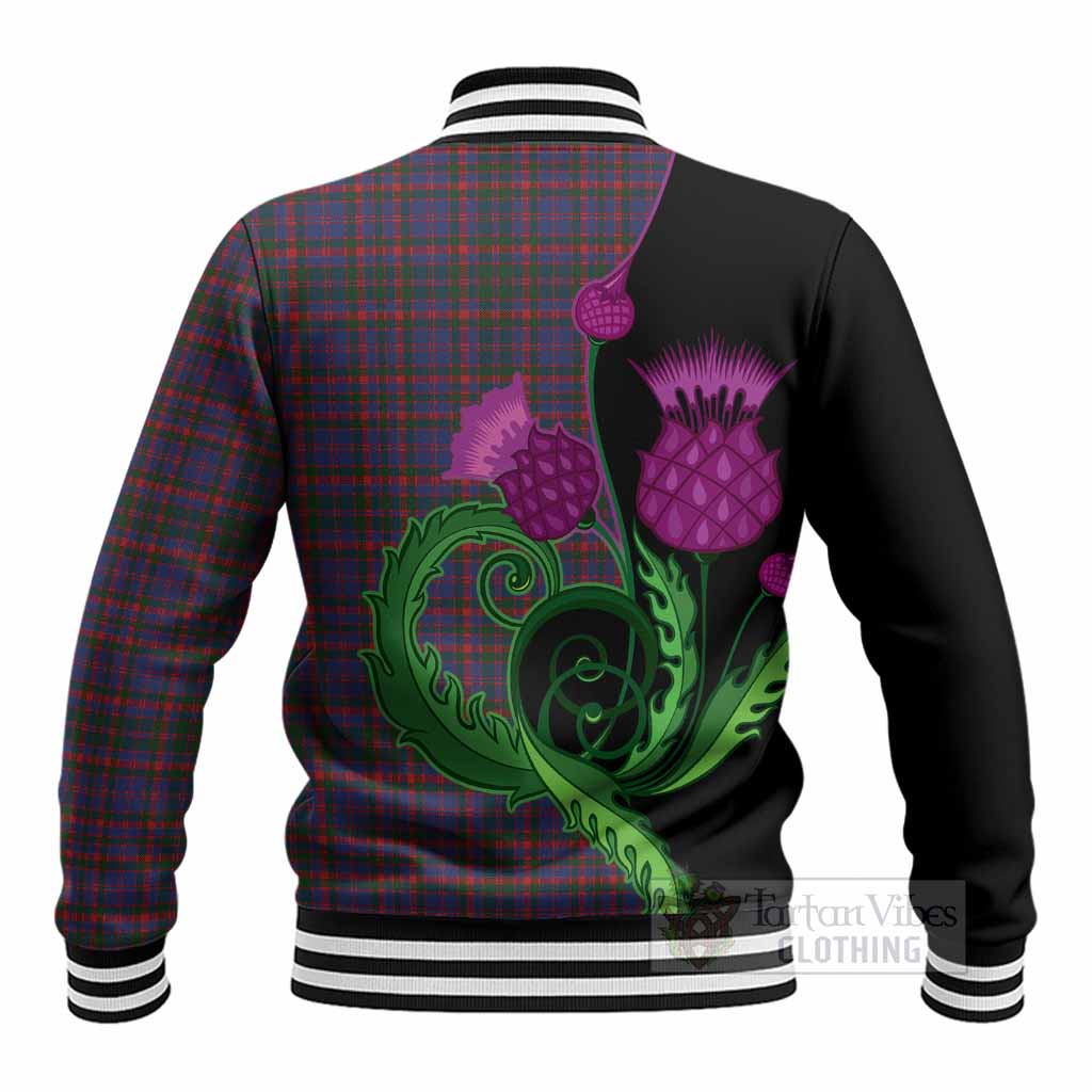 Cumming Tartan Baseball Jacket Traditional Scottish Thistle
