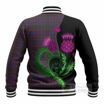 Cumming Tartan Baseball Jacket Traditional Scottish Thistle