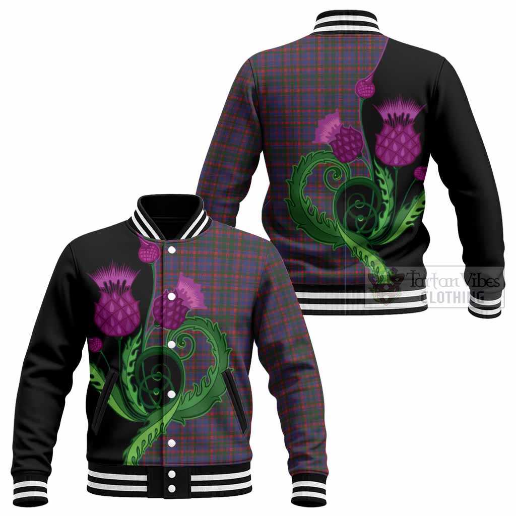 Cumming Tartan Baseball Jacket Traditional Scottish Thistle