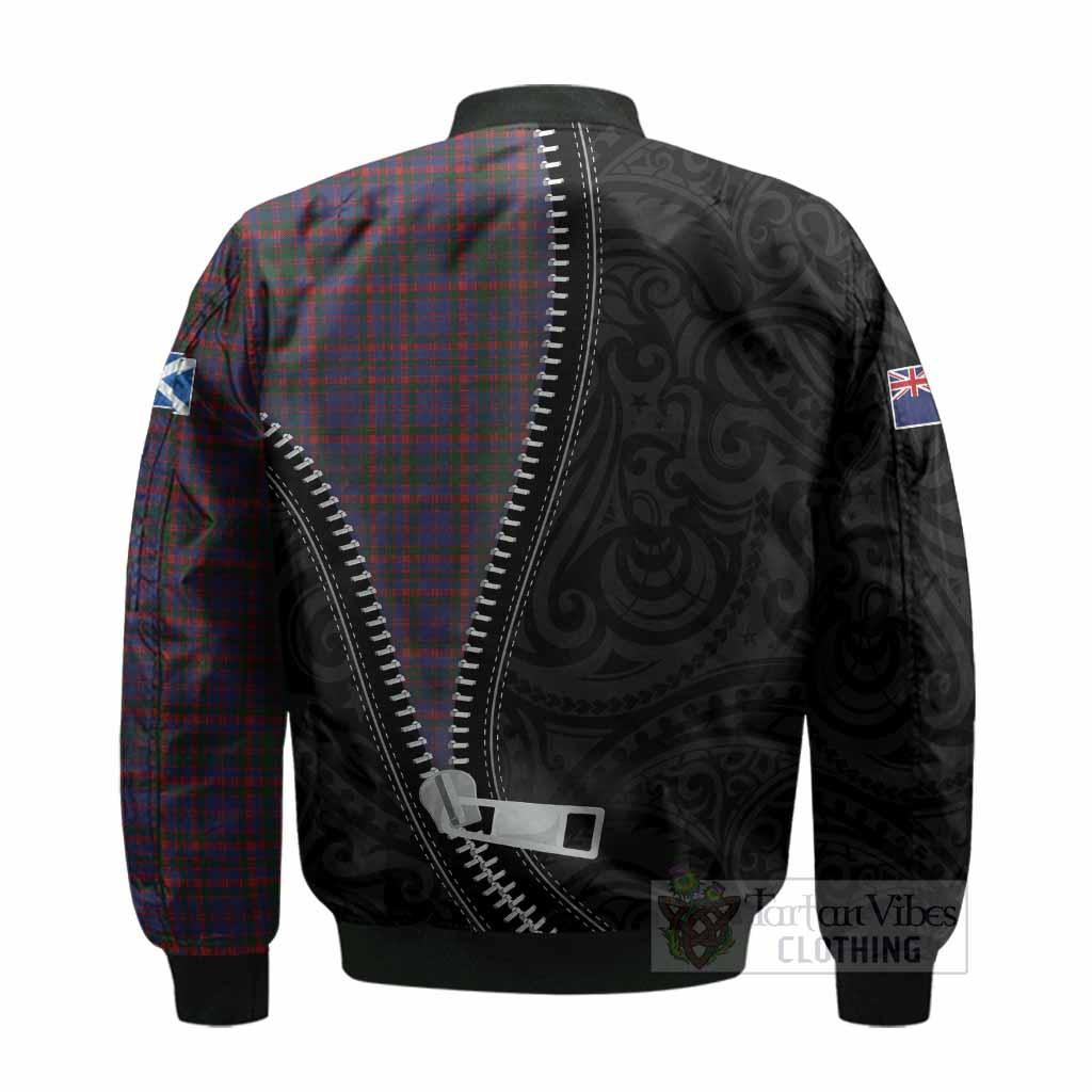 Cumming Tartan Bomber Jacket New Zealand Pattern Unique Zipper Stylized