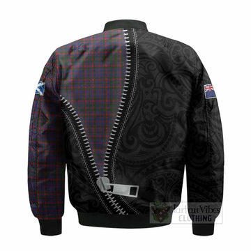 Cumming Tartan Bomber Jacket New Zealand Pattern Unique Zipper Stylized