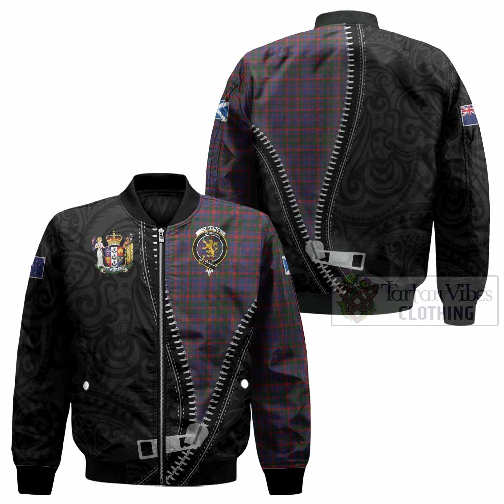 Cumming Tartan Bomber Jacket New Zealand Pattern Unique Zipper Stylized