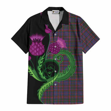 Cumming Tartan Cotton Hawaiian Shirt Traditional Scottish Thistle