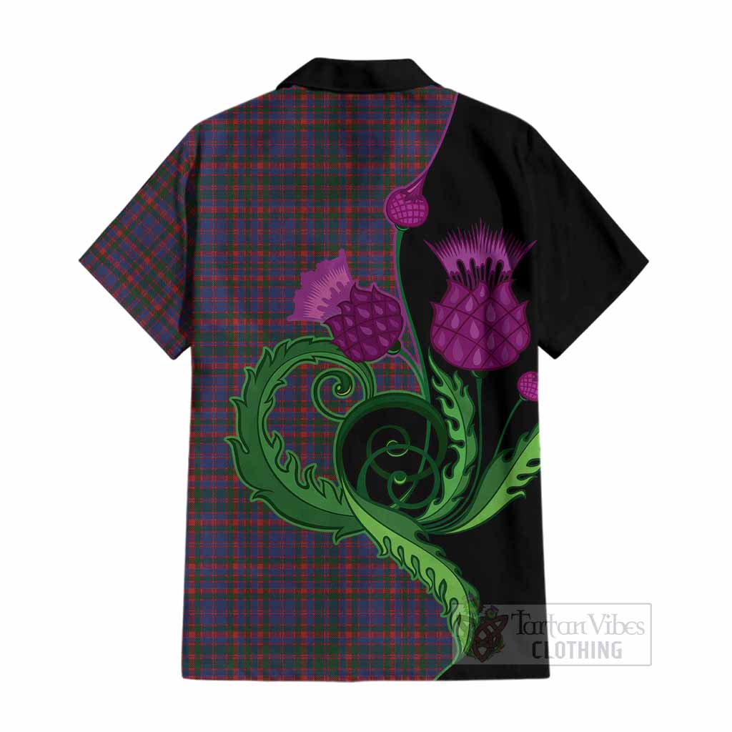 Cumming Tartan Cotton Hawaiian Shirt Traditional Scottish Thistle