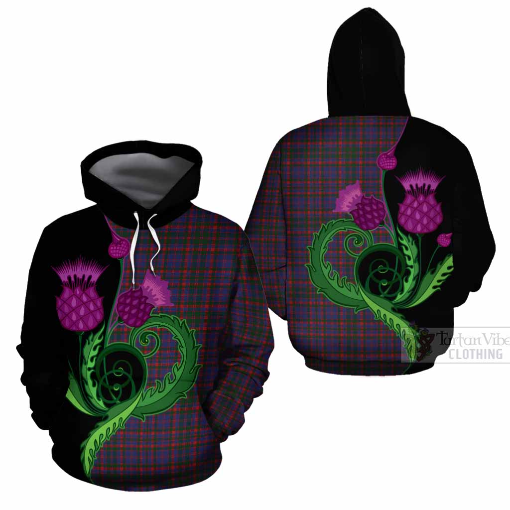 Cumming Tartan Cotton Hoodie Traditional Scottish Thistle