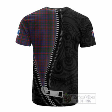 Cumming Tartan Cotton T-shirt New Zealand Pattern Unique Zipper Stylized