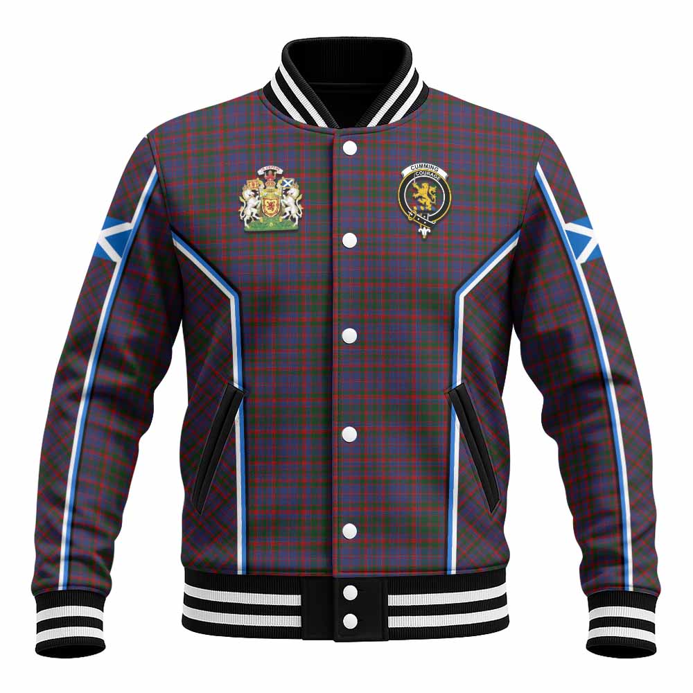 Cumming Tartan Crest Baseball Jacket Scotland Coat of Arm Flag Style - Tartan Vibes Clothing