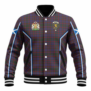 Cumming Tartan Crest Baseball Jacket Scotland Coat of Arm Flag Style