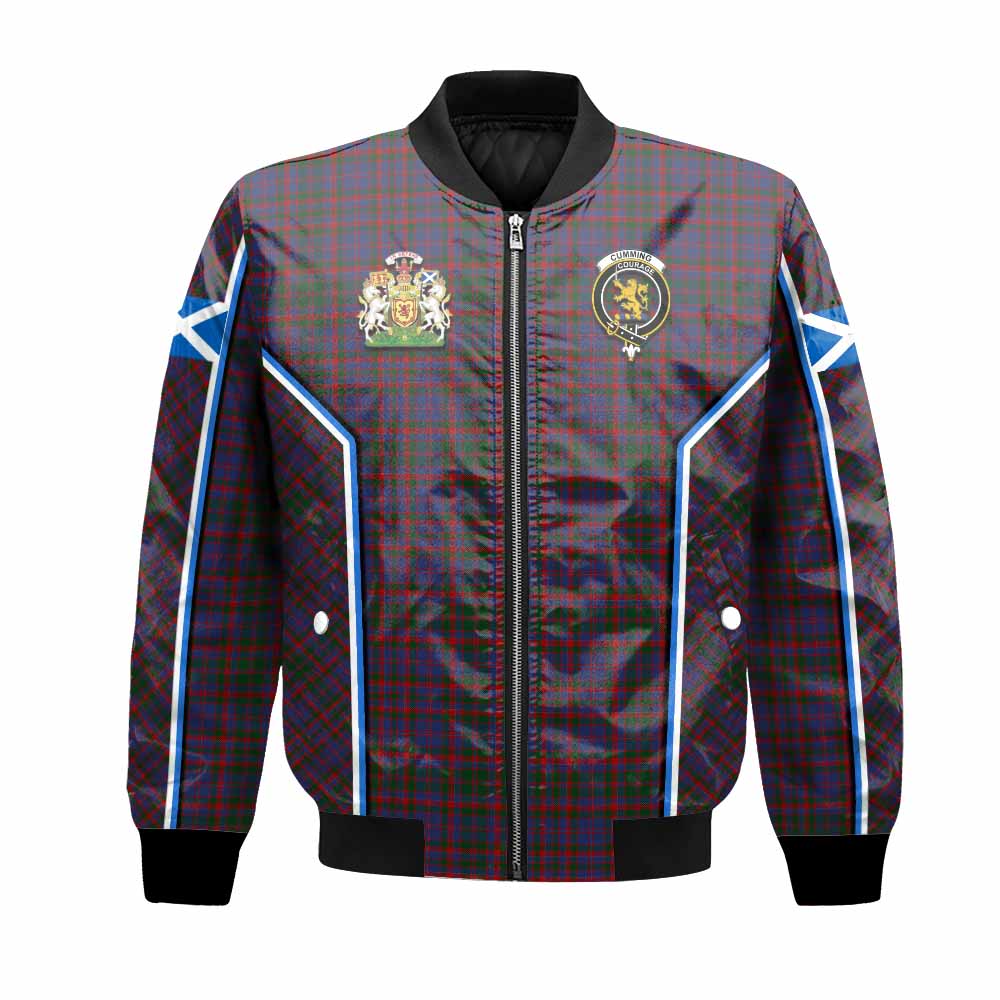 Cumming Tartan Crest Bomber Jacket Scotland Coat of Arm Flag Style - Tartan Vibes Clothing