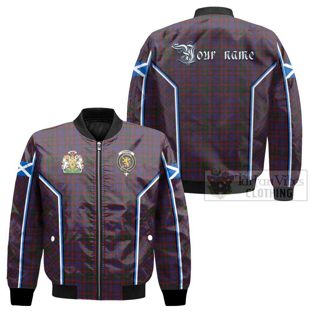 Cumming Tartan Crest Bomber Jacket Scotland Coat of Arm Flag Style - Tartan Vibes Clothing