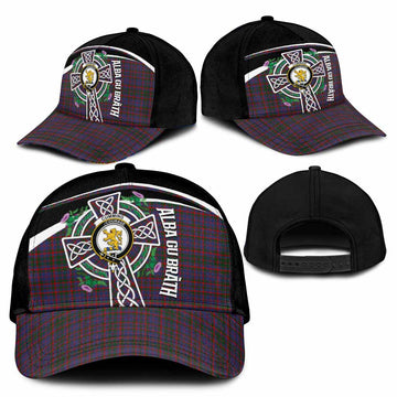 Cumming Tartan Crest Classic Cap Scottish Thistle Celtic Cross Alba Gu Brath