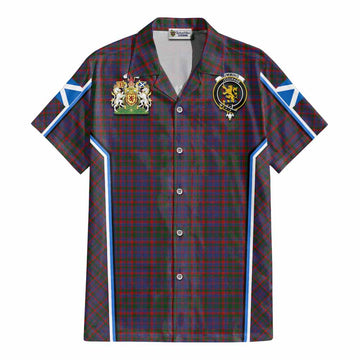 Cumming Tartan Crest Cotton Hawaiian Shirt Scotland Coat of Arm Flag Style - Tartan Vibes Clothing